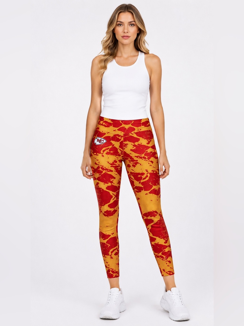Kansas City‎ Chiefs Zubaz Leggings XXL Red Yellow Camo NFL Team Apparel Football